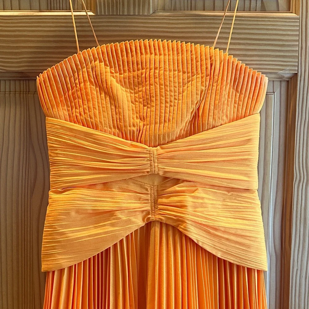 Acler Fairley Drop-Waist Pleated Midi Dress - Picture 6 of 10